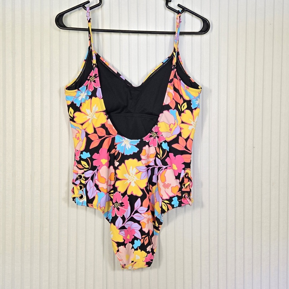 SO Multicolor‎ Floral One Piece Swimsuit XL - Picture 3 of 6